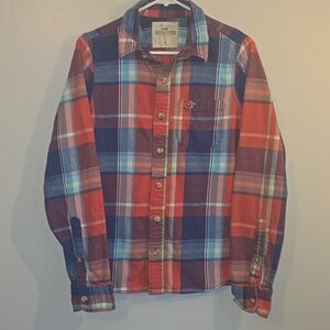 Hollister Men's Multicolor Plaid Button-Down Shirt LOT R1
